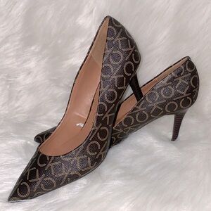 brown Calvin Klein heels. used once.